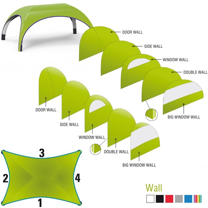 INFLAT 64 Long EVENT Aufblaszelt